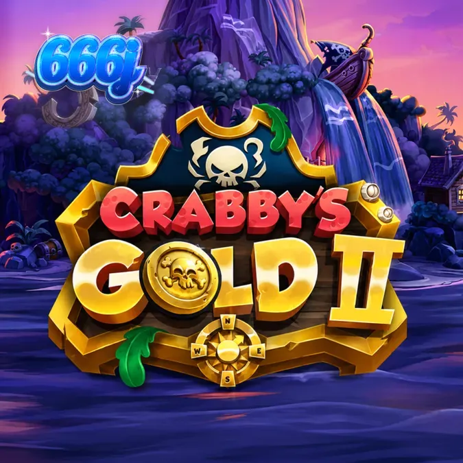 Tampilan visual permainan slot Crabby’s Gold 2 dengan tema bajak laut dan harta karun.